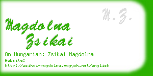 magdolna zsikai business card